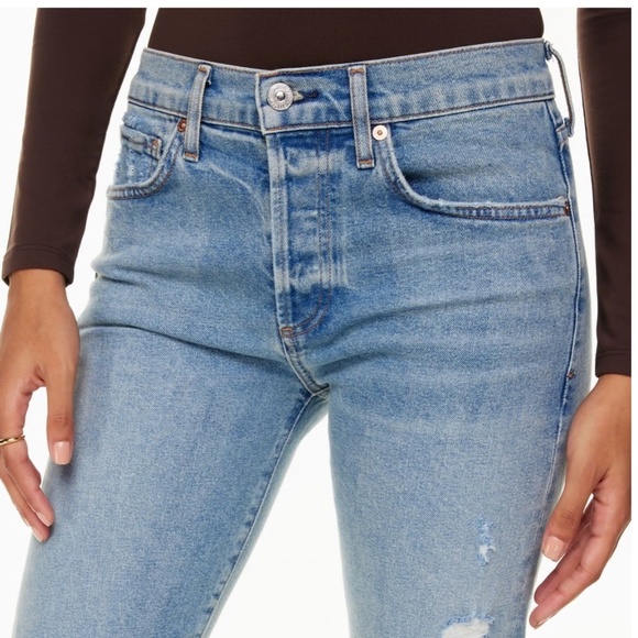 NWT COH Emerson Jeans Cigarette Light wash Blue Mobwife Rockstar Girlfriend 30 - Picture 5 of 13